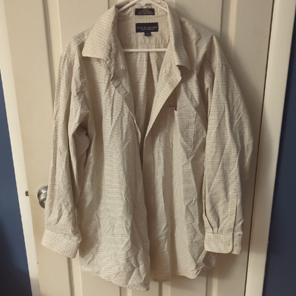 Croft & Barrow Beige Checkered Shirt